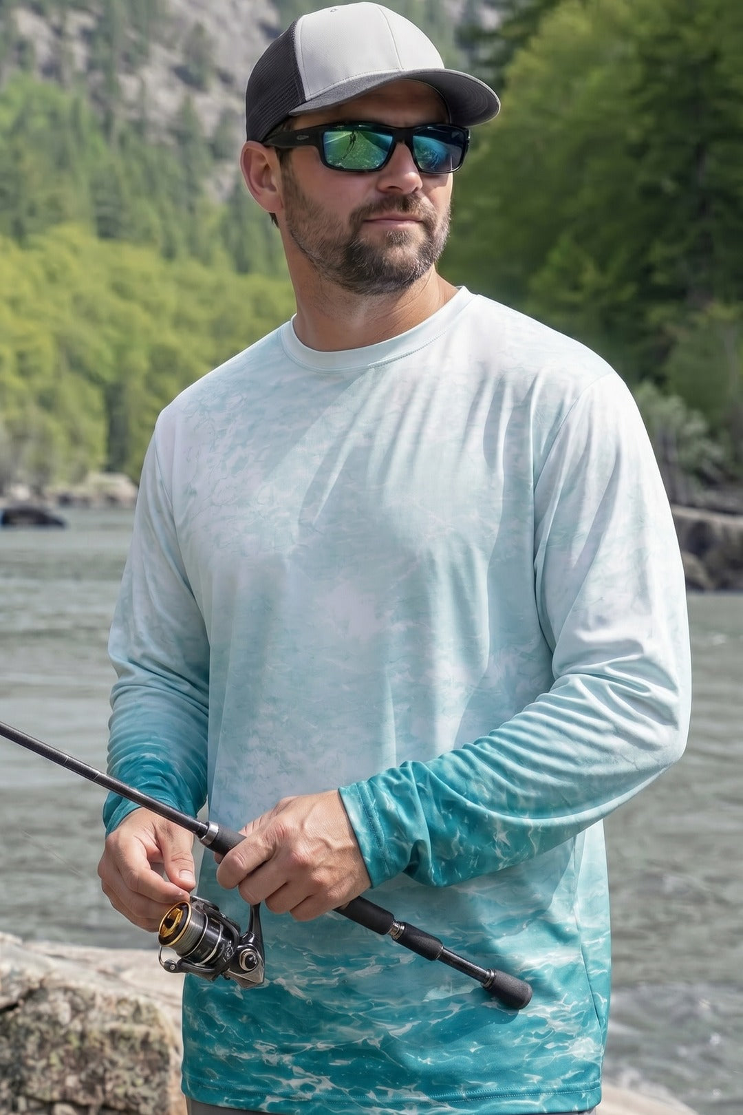 Performance Fishing Long Sleeve - Kraken Tide Gambit - AOF48 lifestyle opposite side