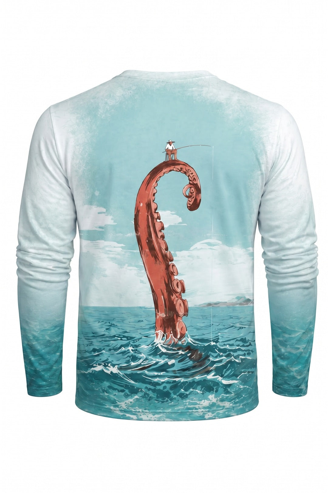 Performance Fishing Long Sleeve - Kraken Tide Gambit - AOF48 mockup artwork side