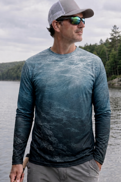 Performance Fishing Long Sleeve - Lake Trout Deep - TBT160 lifestyle opposite side