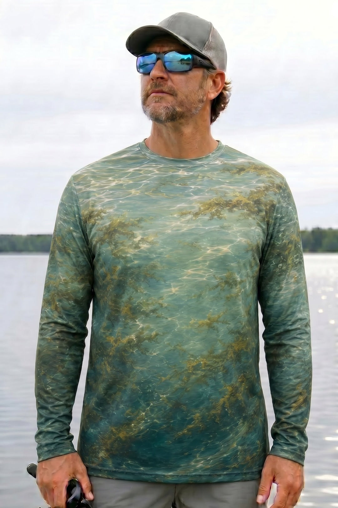 Performance Fishing Long Sleeve - Mahi mahi Gold Rush - AOF40 lifestyle opposite side
