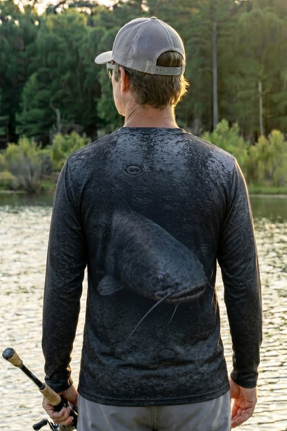 Performance Fishing Long Sleeve - Midnight Rain Catfish - RFC16 lifestyle artwork side