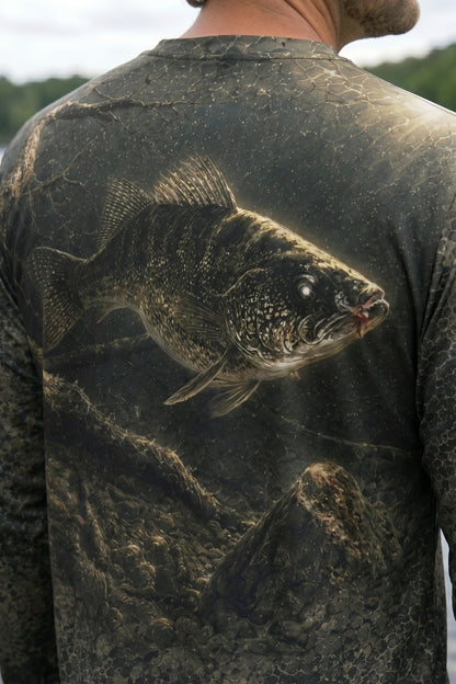 Performance Fishing Long Sleeve - Midnight Snag Walleye - TBT190 lifestyle artwork zoom