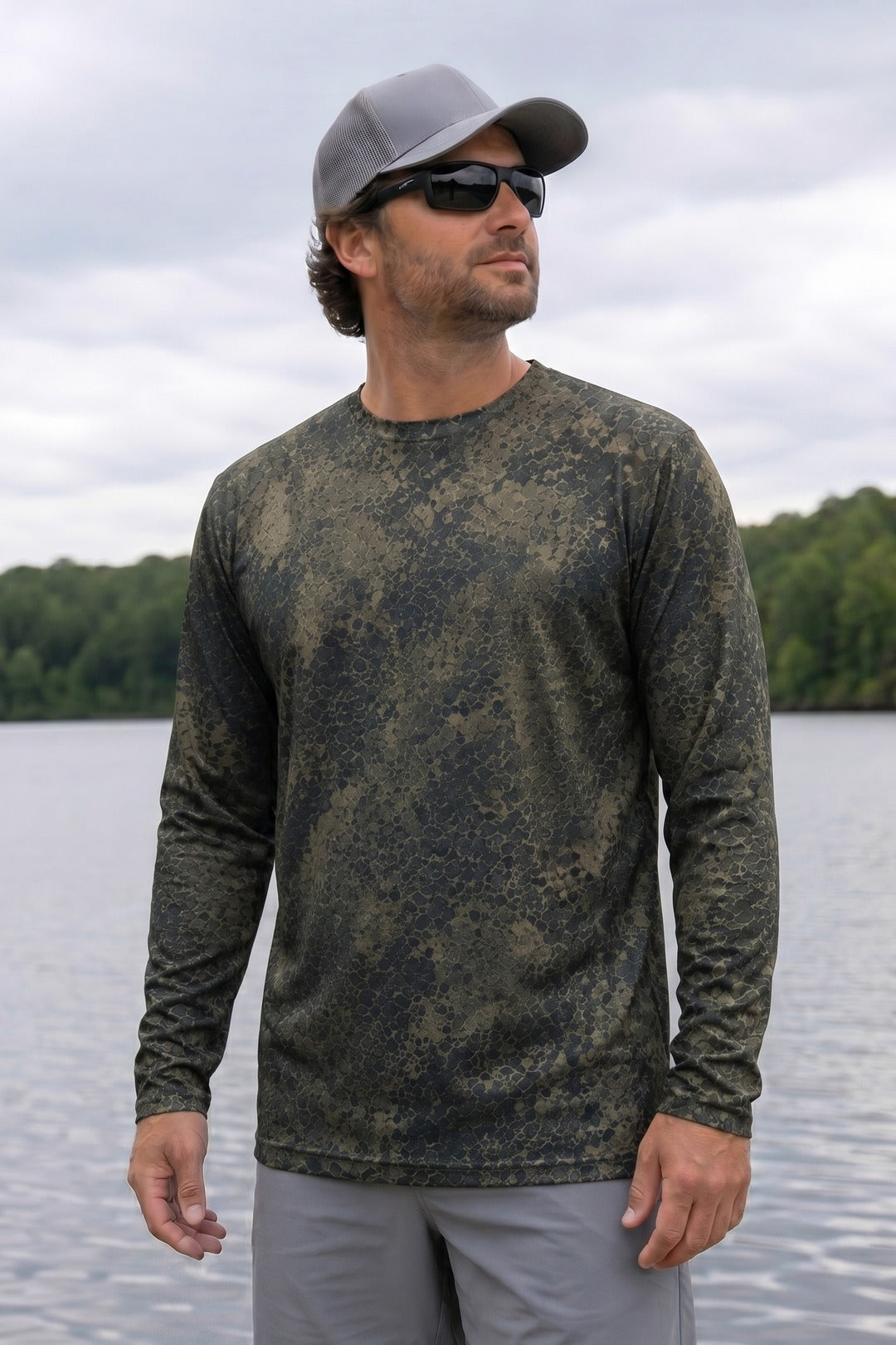 Performance Fishing Long Sleeve - Midnight Snag Walleye - TBT190 lifestyle opposite side