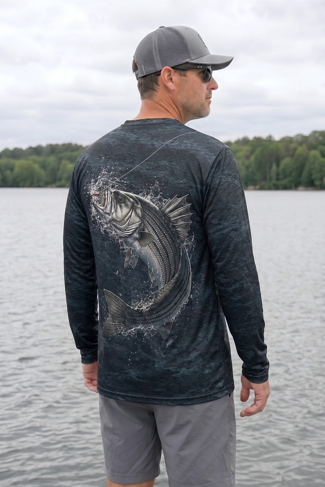 Performance Fishing Long Sleeve - Midnight Splash Striper - TBT210 image 2