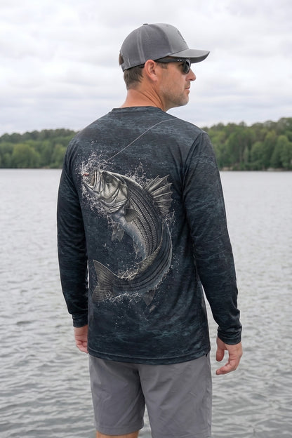 Performance Fishing Long Sleeve - Midnight Splash Striper - TBT210 image 2