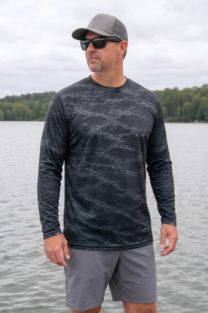 Performance Fishing Long Sleeve - Midnight Splash Striper - TBT210 image 3