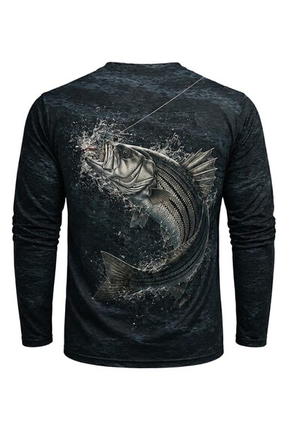 Performance Fishing Long Sleeve - Midnight Splash Striper - TBT210 image 5