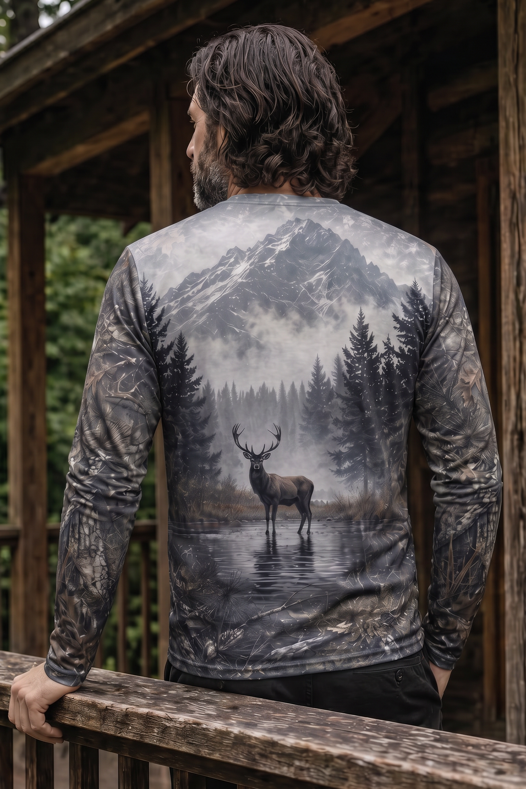 Performance Fishing Long Sleeve - Mistline Stag - AOF153 image 2