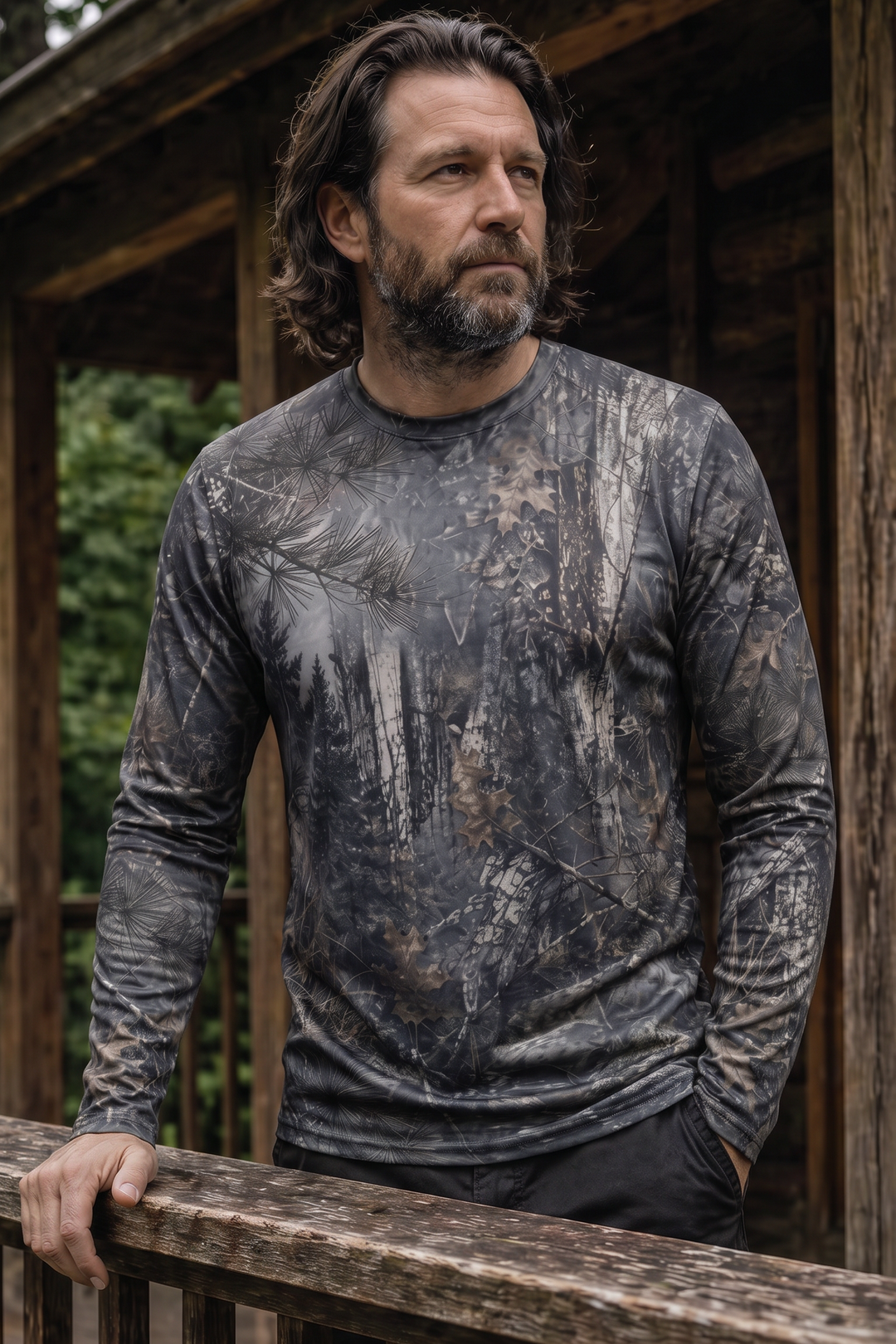 Performance Fishing Long Sleeve - Mistline Stag - AOF153 image 3