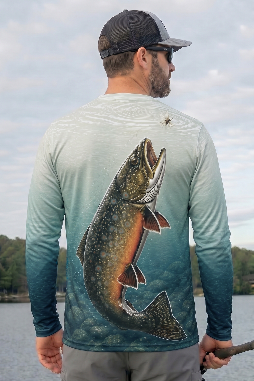 Performance Fishing Long Sleeve - Misty Creek Brook - TBT180 lifestyle artwork side