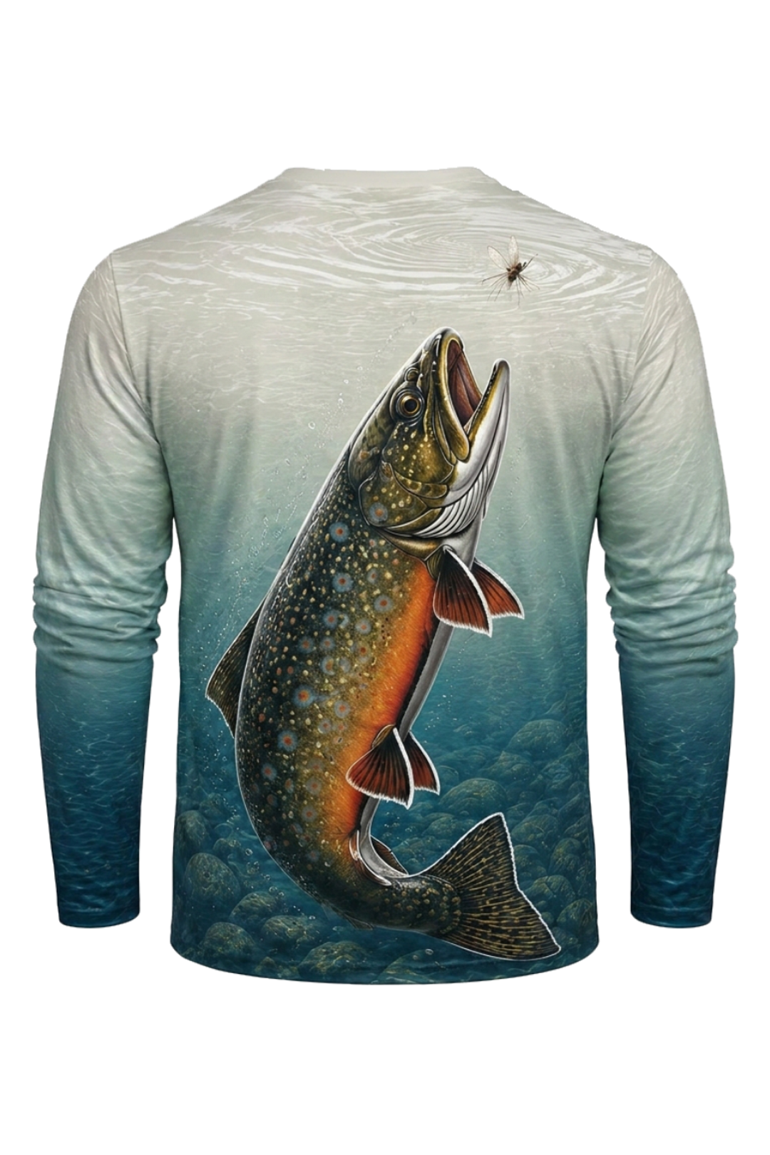 Performance Fishing Long Sleeve - Misty Creek Brook - TBT180 mockup artwork side