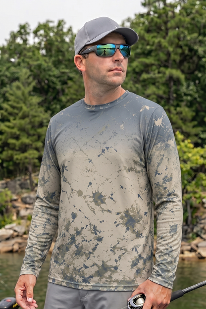 Performance Fishing Long Sleeve - Misty Marsh Bass - TBT149 lifestyle opposite side