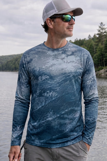Performance Fishing Long Sleeve - Misty River Salmon - TBT154 lifestyle opposite side