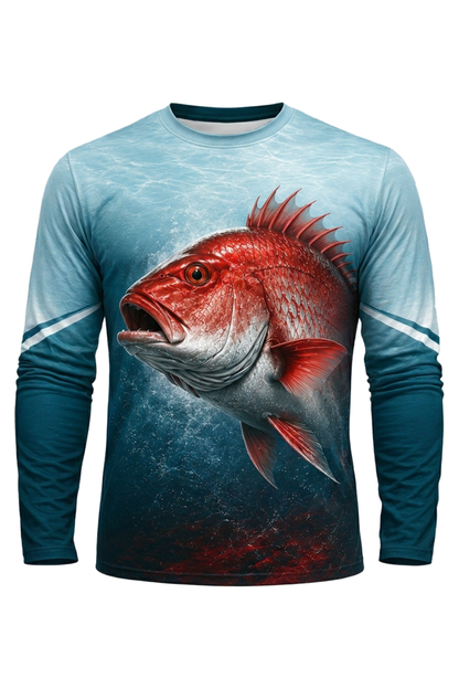 Performance Fishing Long Sleeve - Misty Wave Snapper - TBT235 image 5