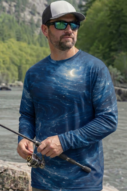 Performance Fishing Long Sleeve - Mooncurrent Trout - AOF91 lifestyle opposite side