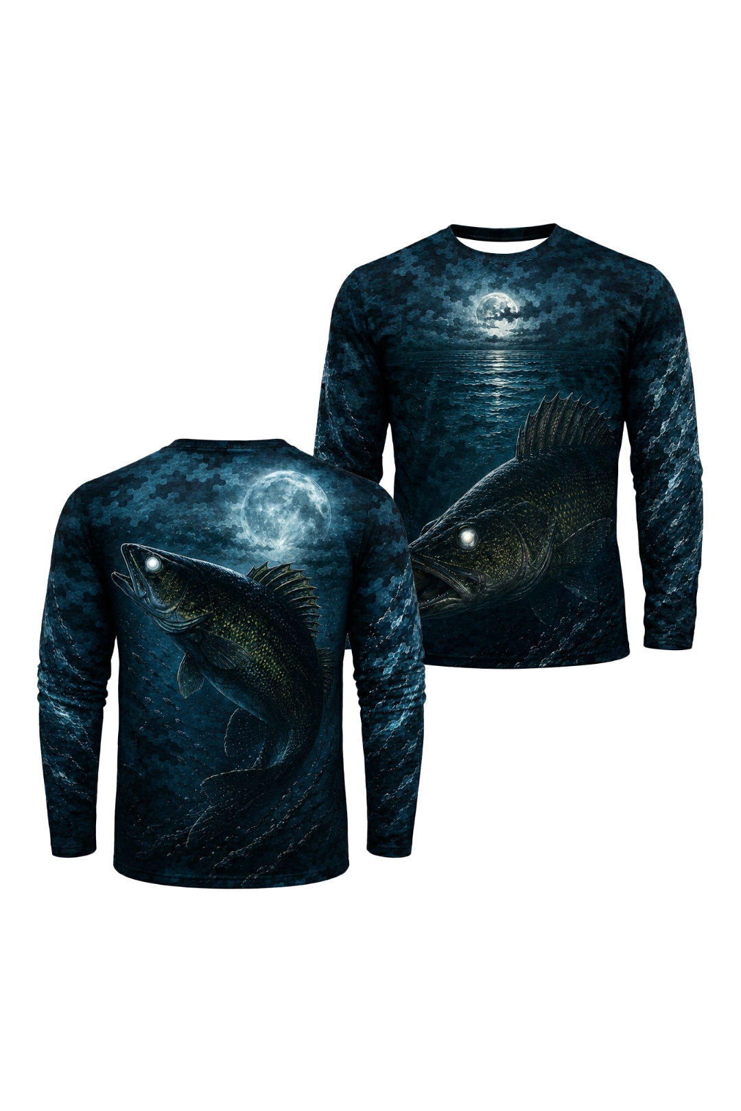 Performance Fishing Long Sleeve - Moonlit Eye Walleye - TBT227 image 1