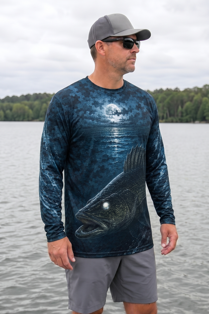 Performance Fishing Long Sleeve - Moonlit Eye Walleye - TBT227 image 3