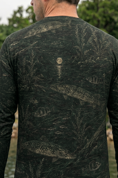 Performance Fishing Long Sleeve - Moonlit Pike Pattern - RP02 lifestyle artwork zoom