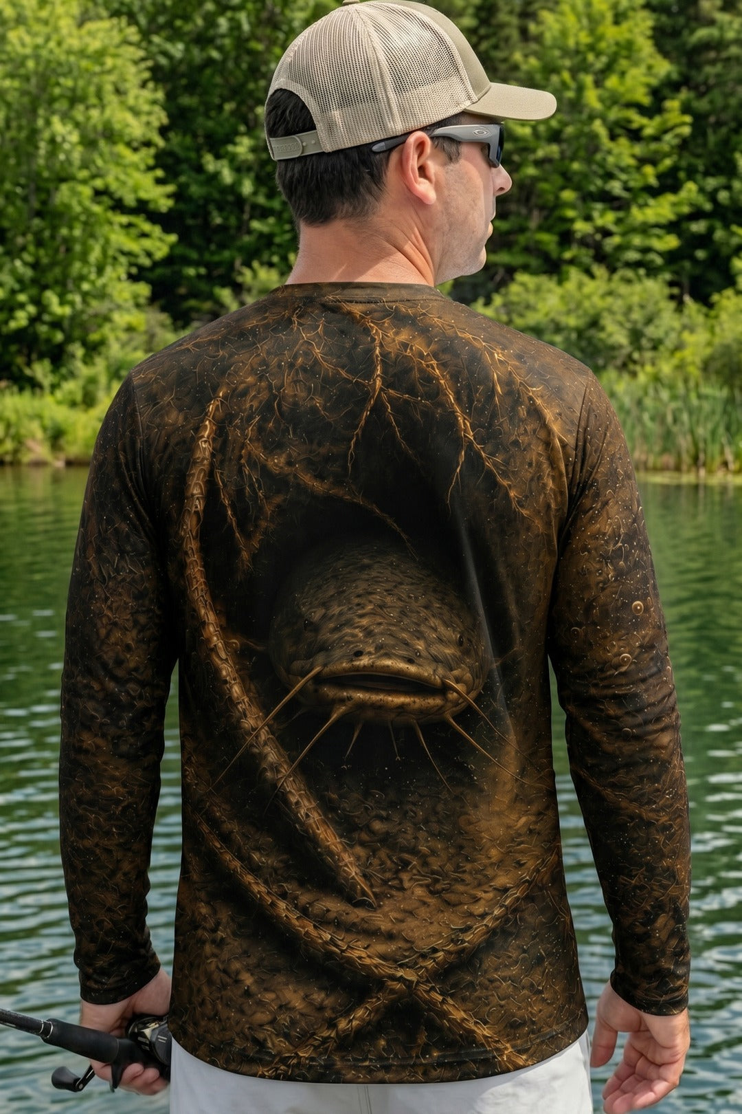 Performance Fishing Long Sleeve - Mud King Catfish - RFC04 lifestyle artwork side
