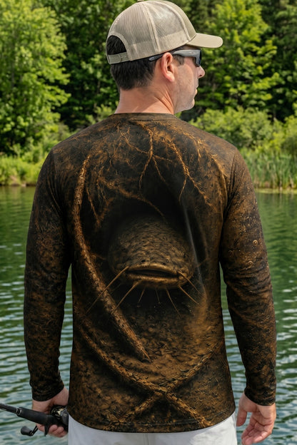 Performance Fishing Long Sleeve - Mud King Catfish - RFC04 lifestyle artwork side