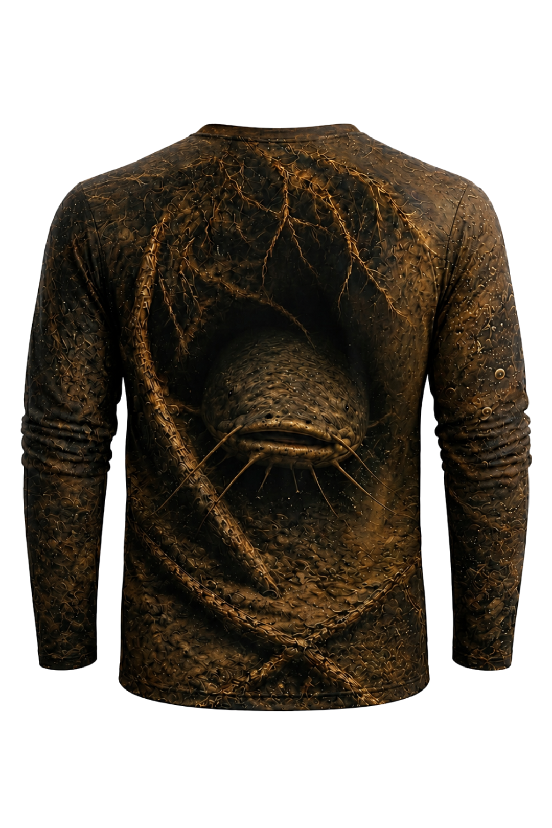 Performance Fishing Long Sleeve - Mud King Catfish - RFC04 mockup artwork side