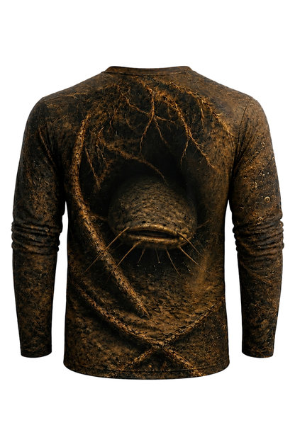 Performance Fishing Long Sleeve - Mud King Catfish - RFC04 mockup artwork side