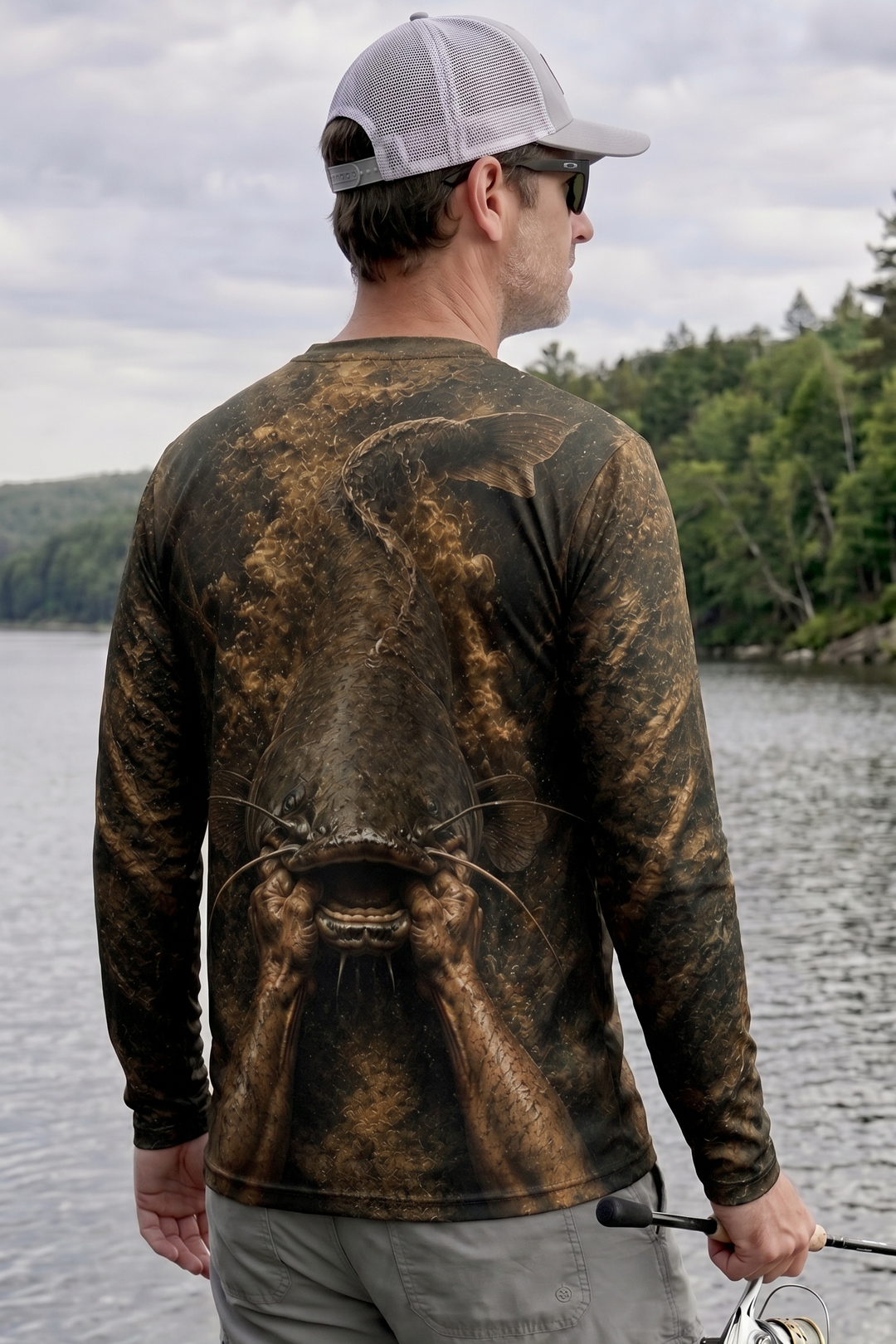 Performance Fishing Long Sleeve - Mudline Pull-Up - RFC06 lifestyle artwork side