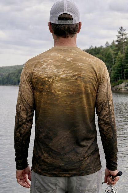 Performance Fishing Long Sleeve - Murky Depth Flathead - TBT122 lifestyle artwork side