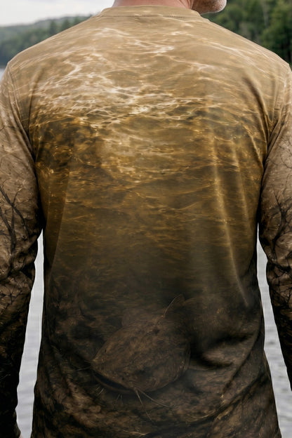 Performance Fishing Long Sleeve - Murky Depth Flathead - TBT122 lifestyle artwork zoom