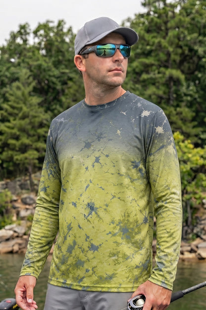 Performance Fishing Long Sleeve - Murky Marsh Bass - TBT150 lifestyle opposite side