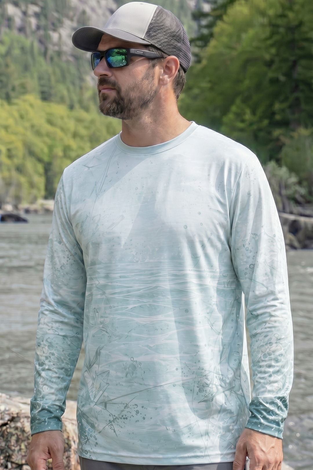 Performance Fishing Long Sleeve - Musky Breakout - AOF107 lifestyle opposite side