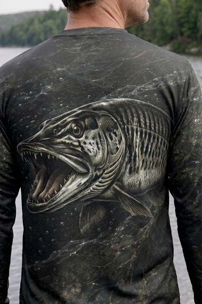 Performance Fishing Long Sleeve - Musky Dominion - AOF104 lifestyle artwork zoom