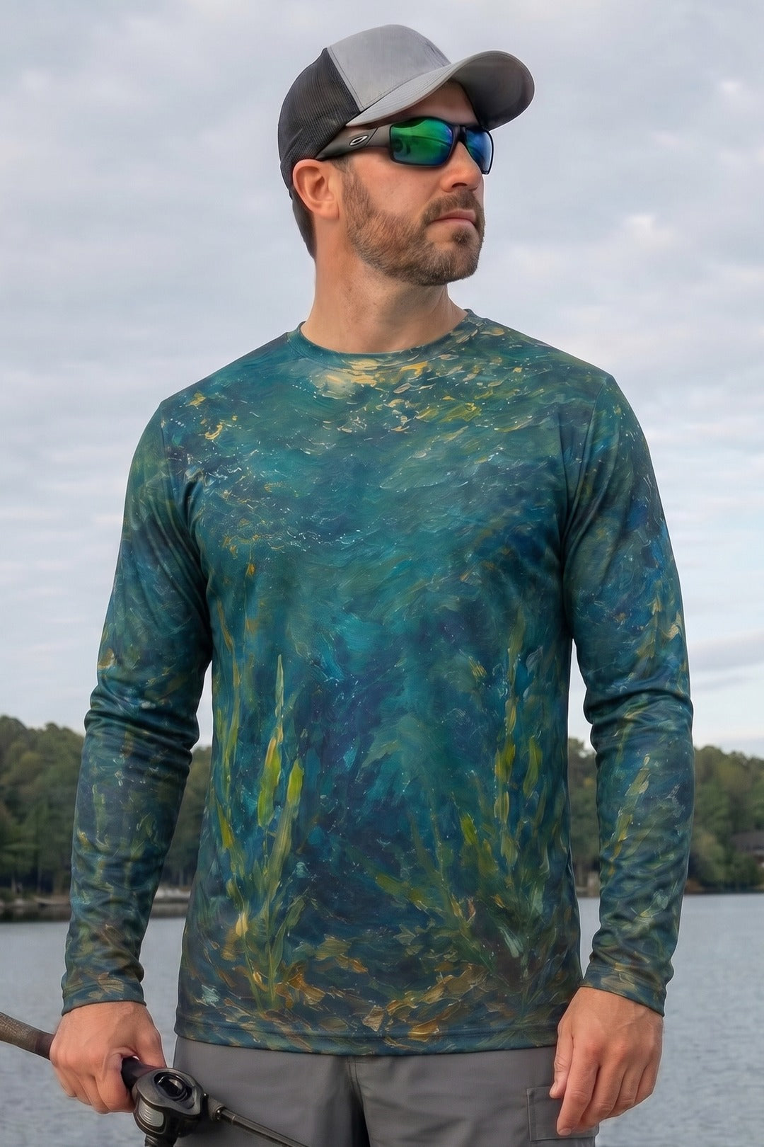 Performance Fishing Long Sleeve - Musky the Predator - AOF75 lifestyle opposite side