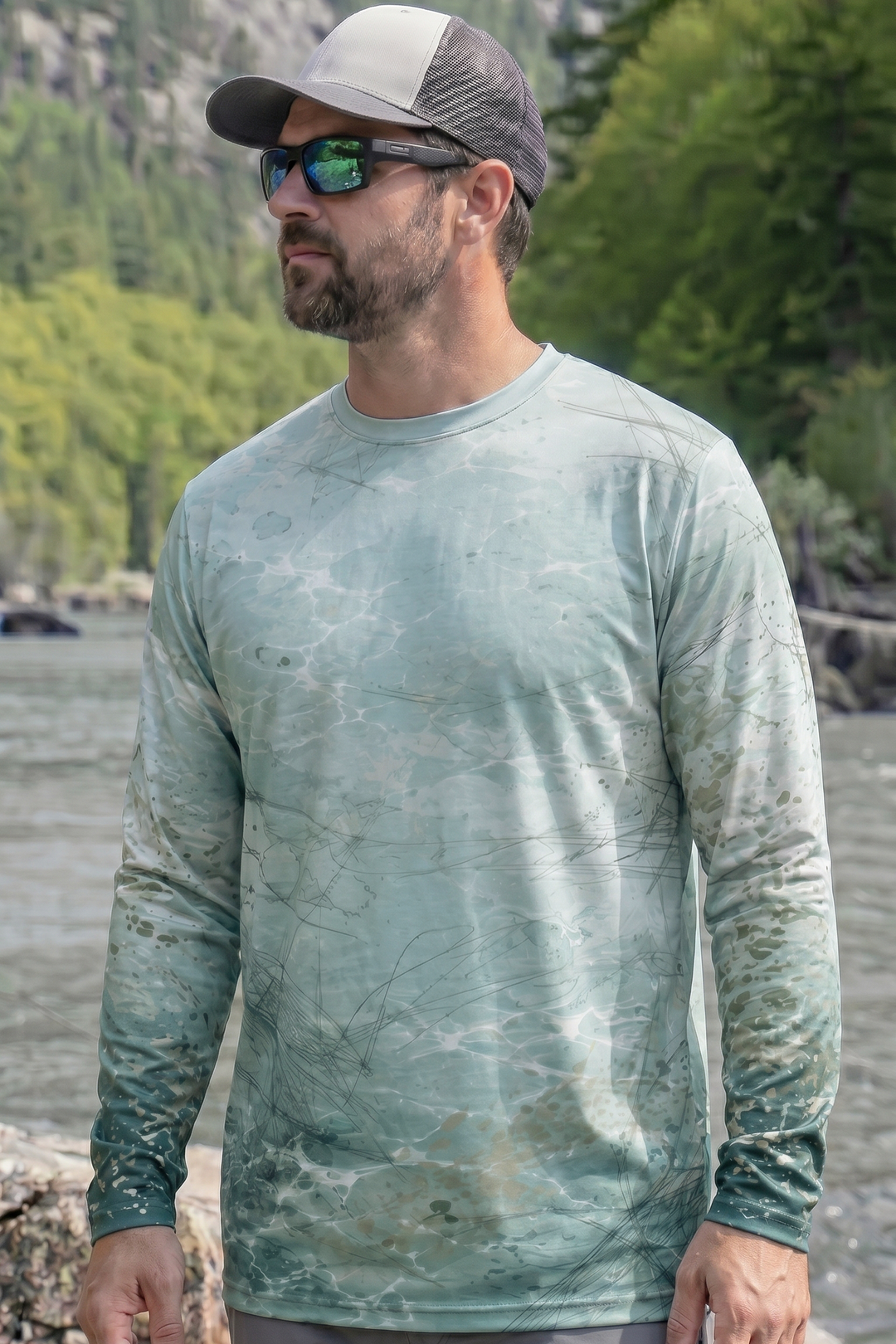 Performance Fishing Long Sleeve - Musky Warpath Strike - AOF106 lifestyle opposite side