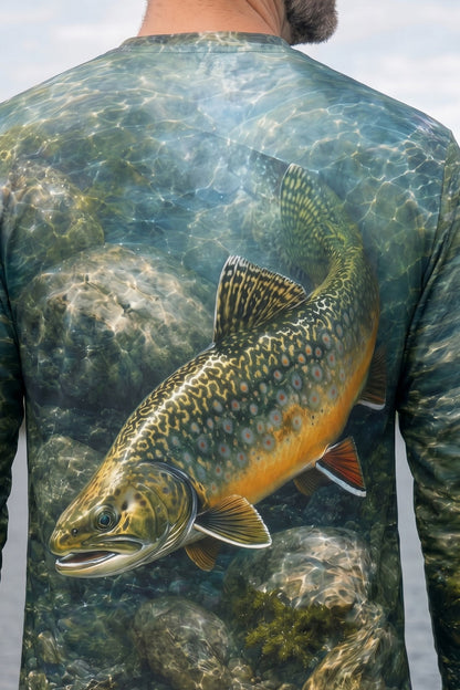 Performance Fishing Long Sleeve - Native Brook Trout Run - RT13 lifestyle artwork zoom