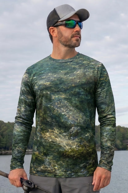 Performance Fishing Long Sleeve - Native Brook Trout Run - RT13 lifestyle opposite side