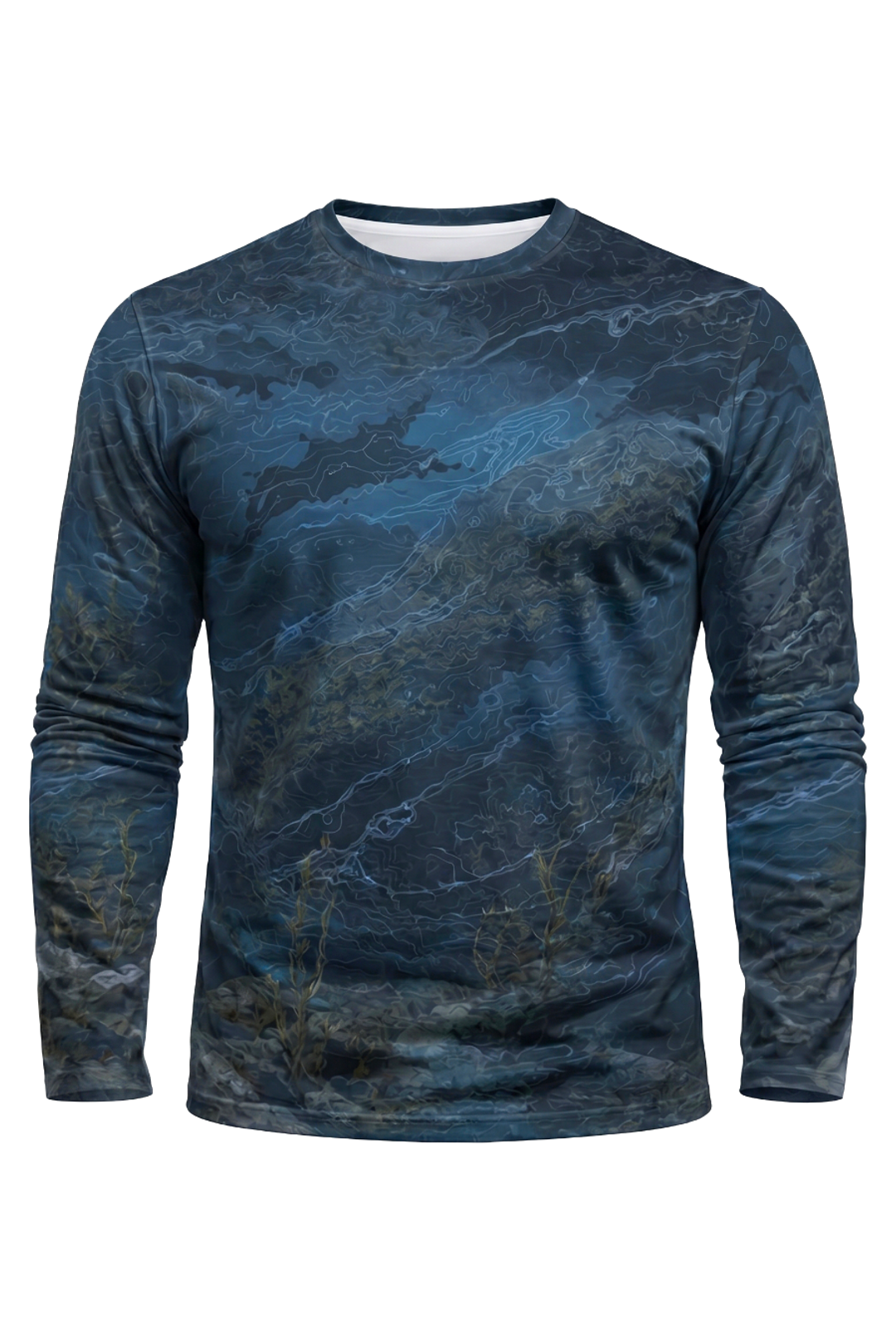 Performance Fishing Long Sleeve - Naval Walleye Strike - AOF110 mockup opposite side