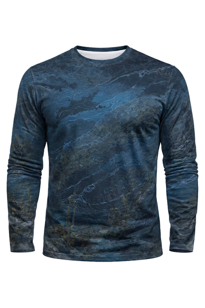Performance Fishing Long Sleeve - Naval Walleye Strike - AOF110 mockup opposite side