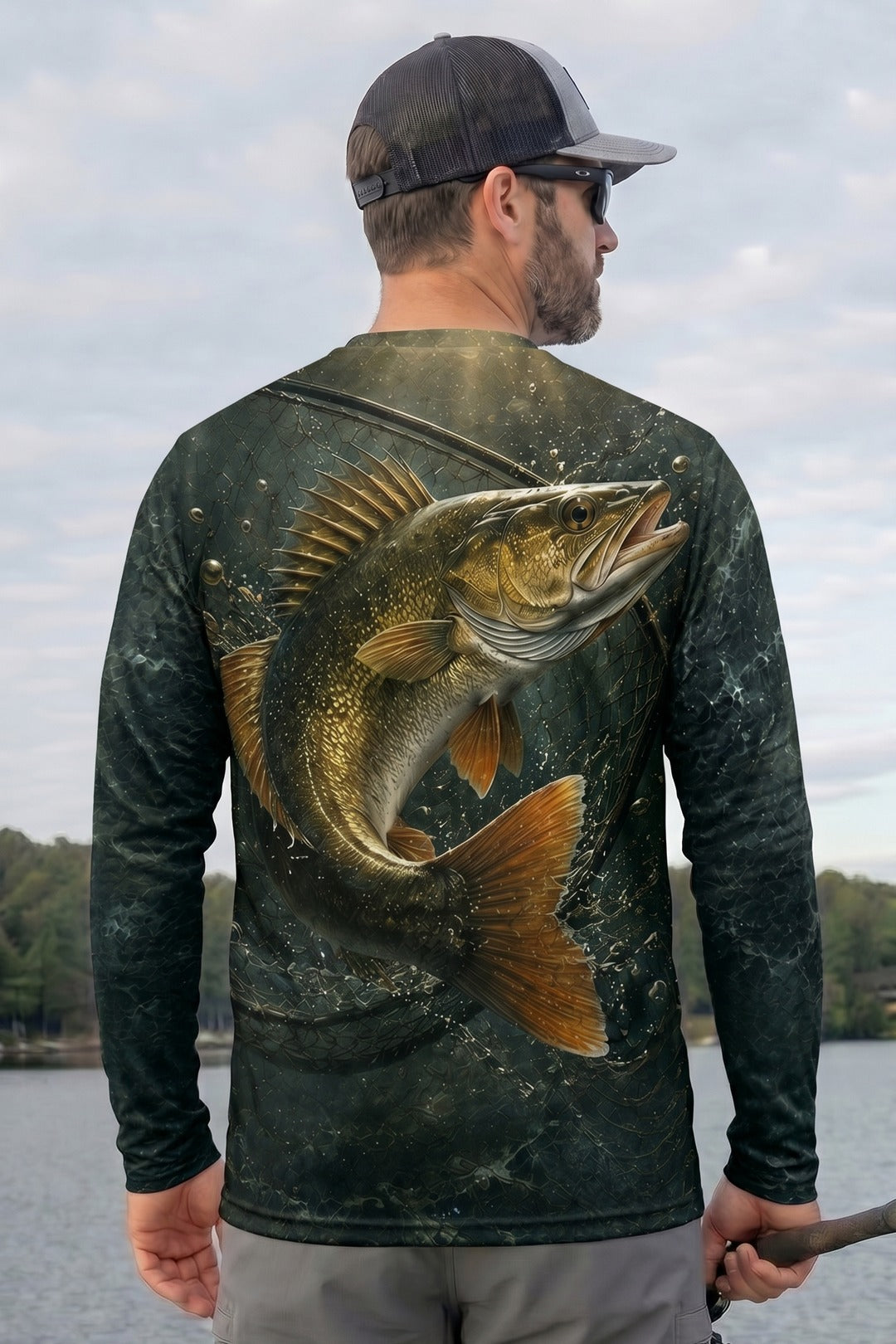 Performance Fishing Long Sleeve - Net Strike Walleye - RW11 lifestyle artwork side