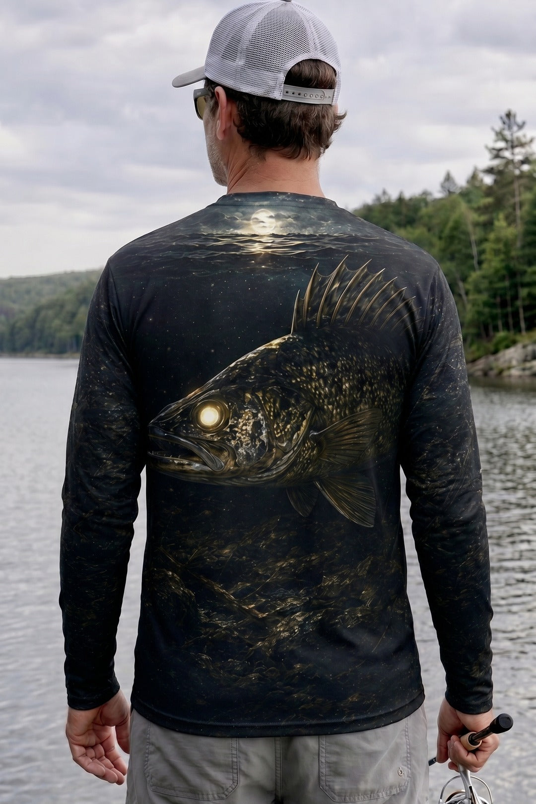 Performance Fishing Long Sleeve - Nightfall Timber Walleye - TBT181 lifestyle artwork side