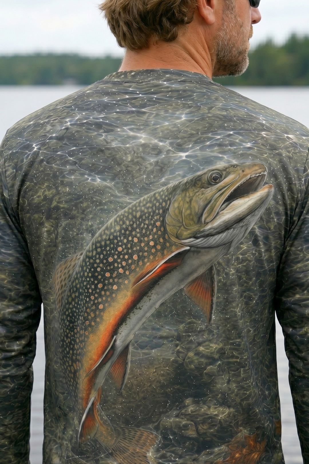 Performance Fishing Long Sleeve -  Northeast Ember Brook- AOF80 lifestyle artwork zoom