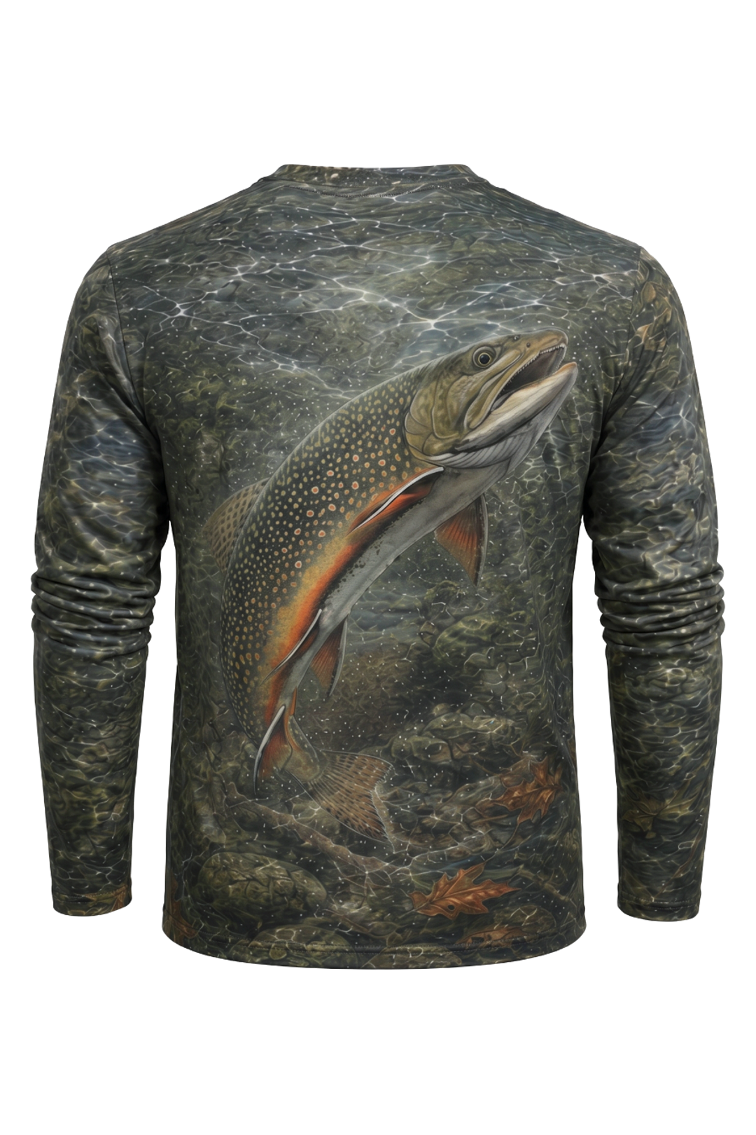 Performance Fishing Long Sleeve -  Northeast Ember Brook- AOF80 mockup artwork side