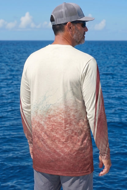 Performance Fishing Long Sleeve - Ocean Scale Snapper - TBT233 image 3