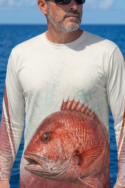 Performance Fishing Long Sleeve - Ocean Scale Snapper - TBT233 image 4
