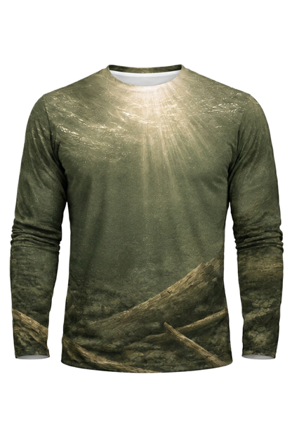 Performance Fishing Long Sleeve - Olive Timber Bass - AOF142 image 6
