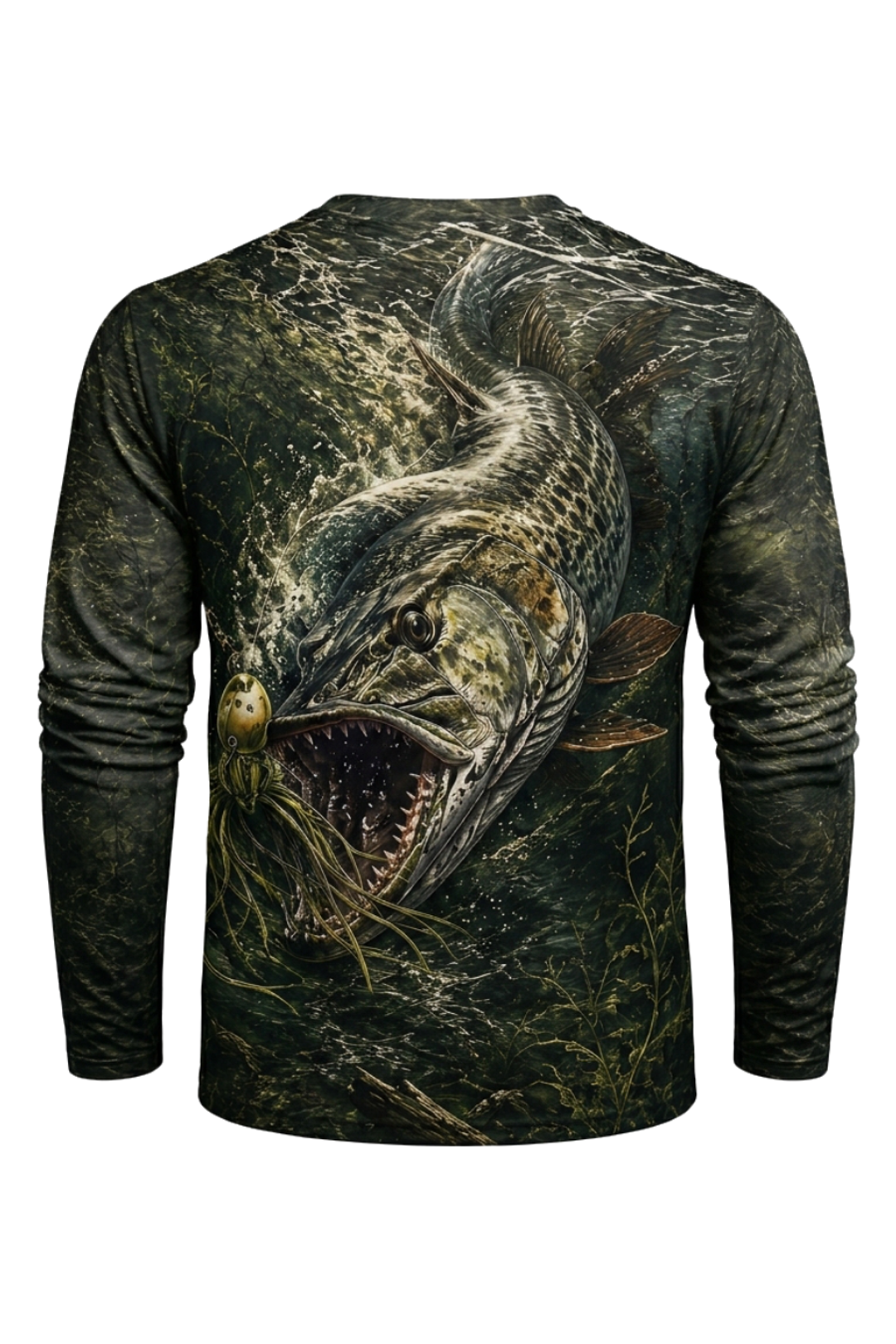 Performance Fishing Long Sleeve - One Bite - RM11 mockup artwork side