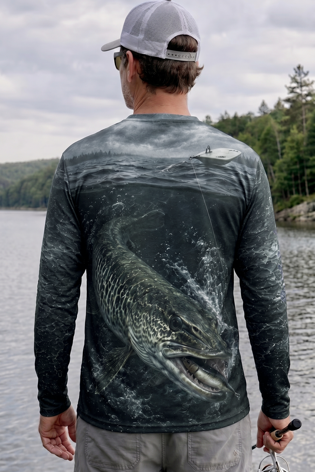 Performance Fishing Long Sleeve - Open-Water Trolling Hookup - RM01 lifestyle artwork side