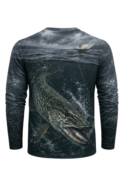 Performance Fishing Long Sleeve - Open-Water Trolling Hookup - RM01 mockup artwork side