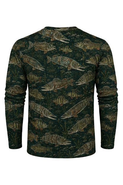 Performance Fishing Long Sleeve - Ornate Pike Pattern - RP03 mockup opposite side