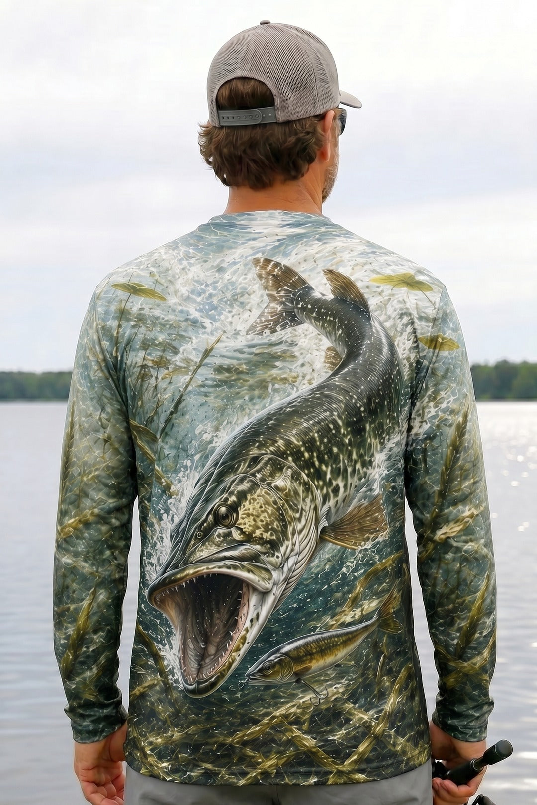 Performance Fishing Long Sleeve - Padline Pike Strike - RNP08 lifestyle artwork side